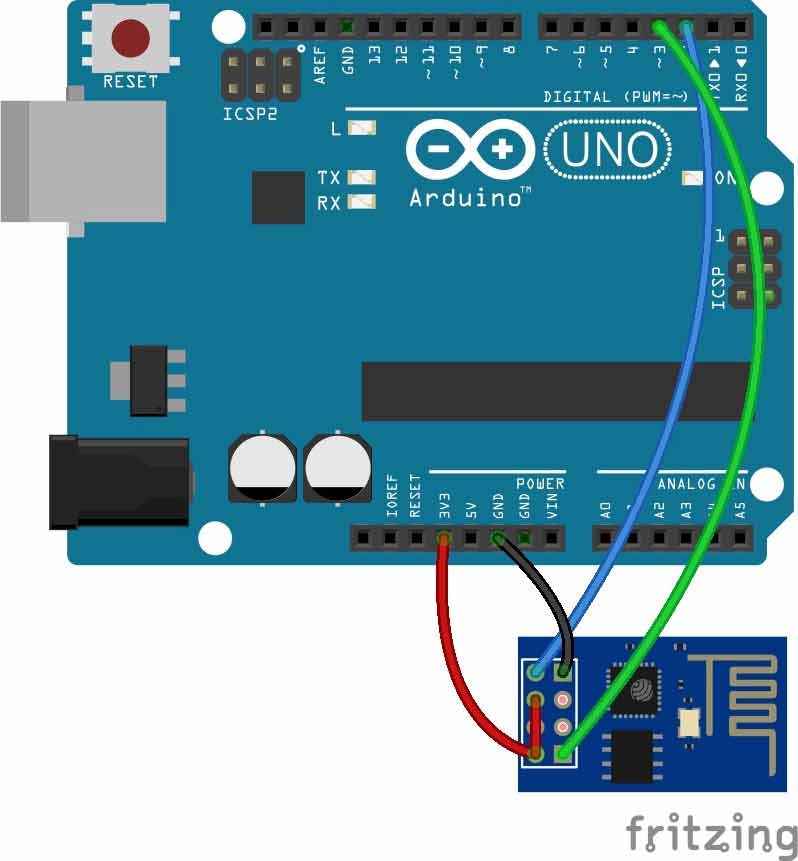 Send data from arduino to webpage Circuit Diagram