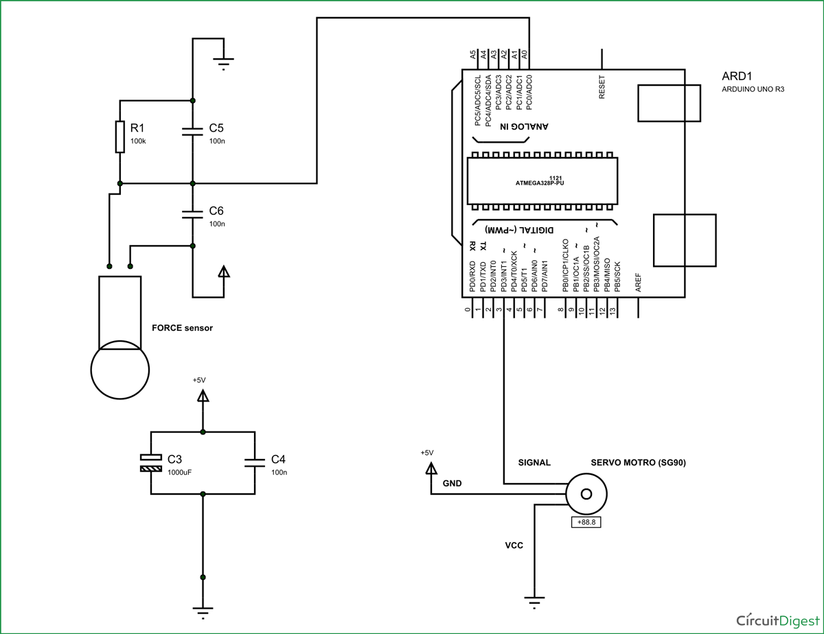 servo motor position control project clipart