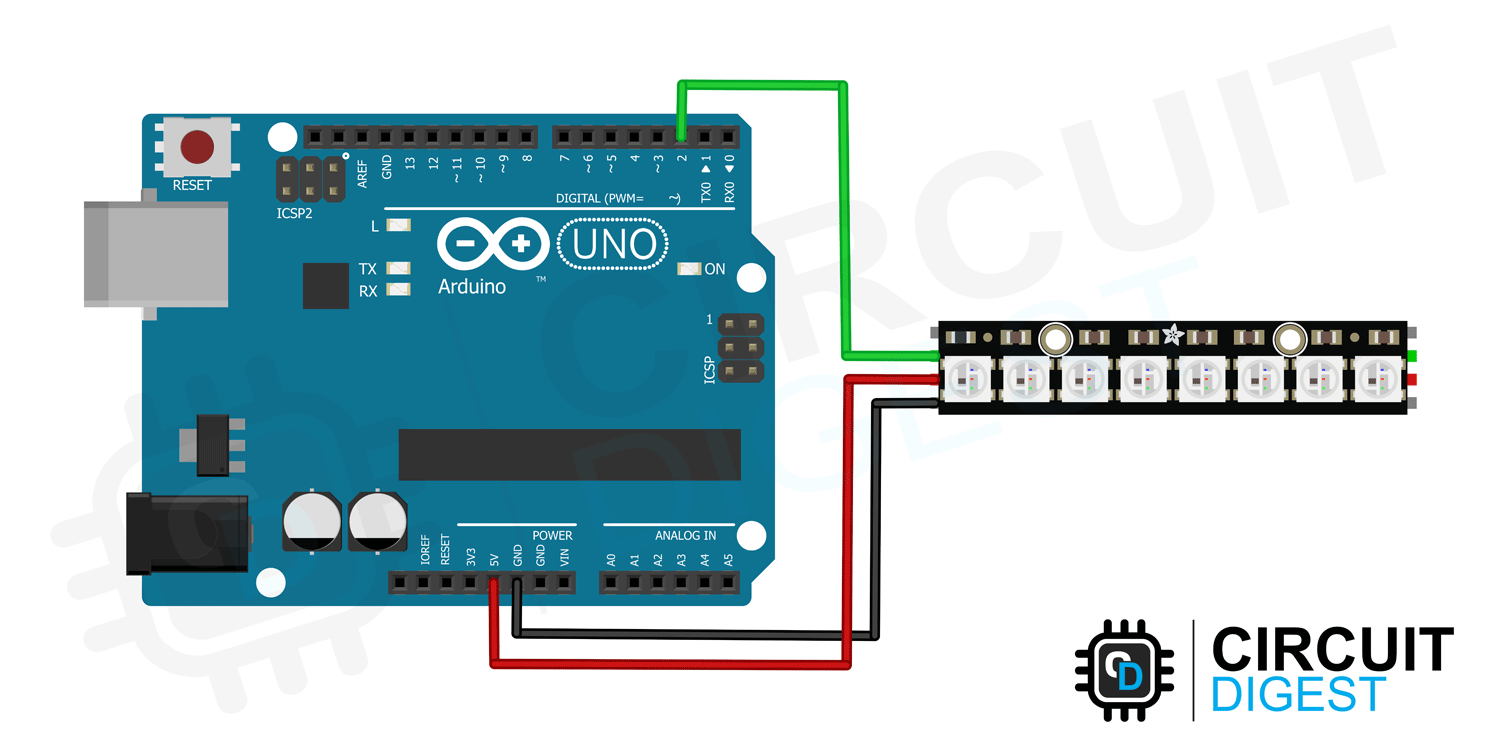 Addressable led shop strip arduino