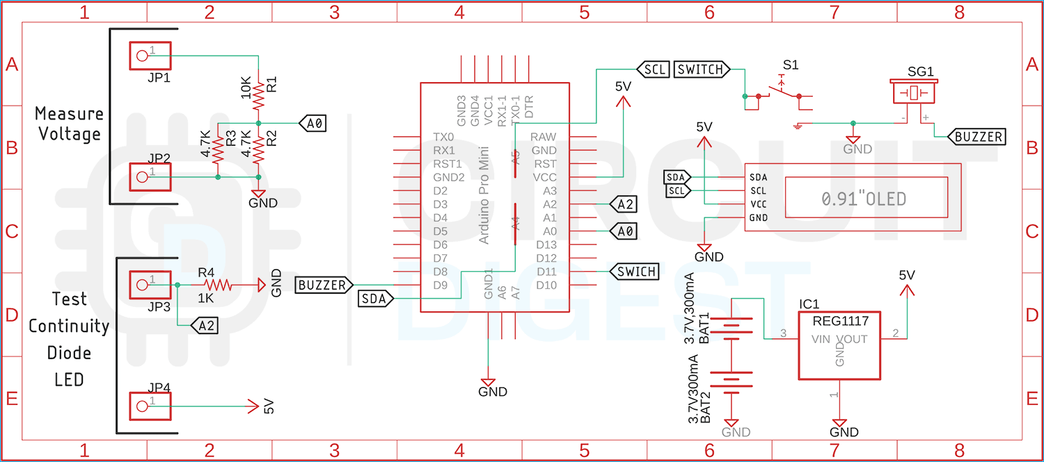 multimeter circuit diagram