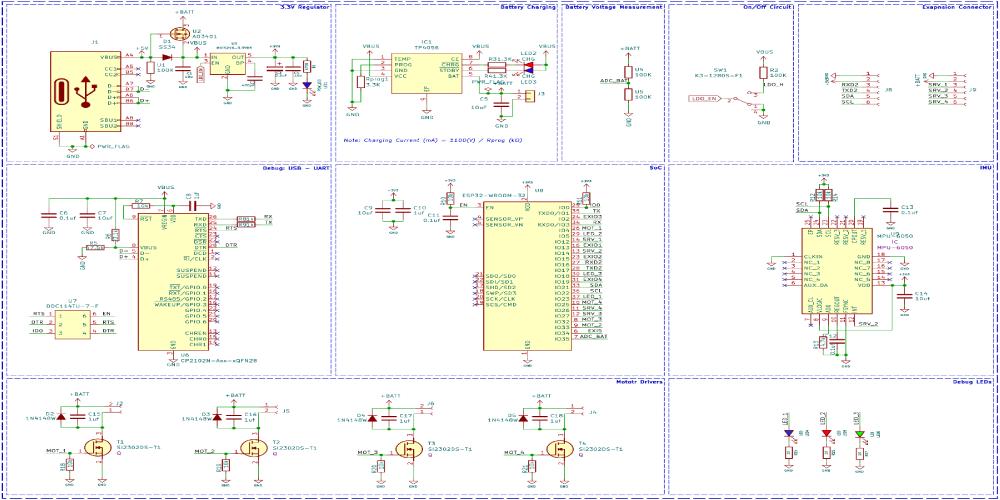 DIY WiFi Controlled Drone Complete Circuit Diagram