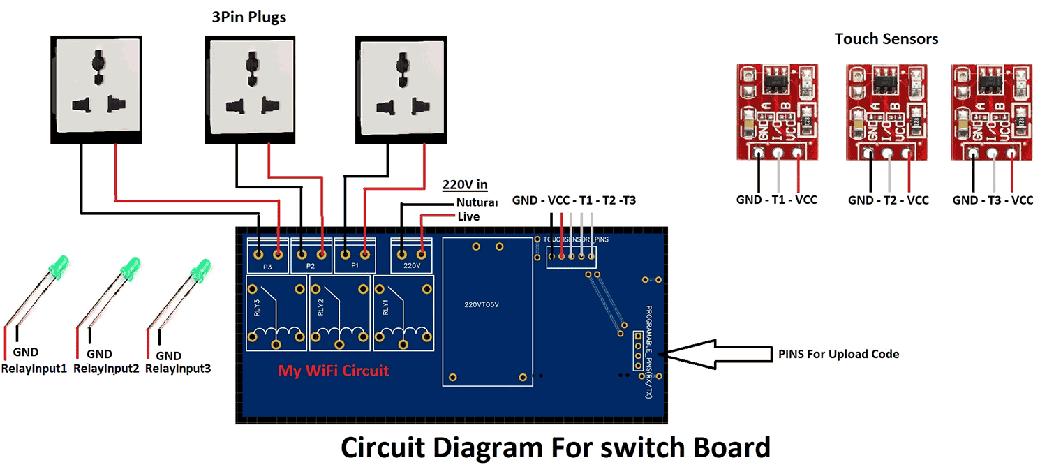 Gesture Control PCB Circuit Diagram