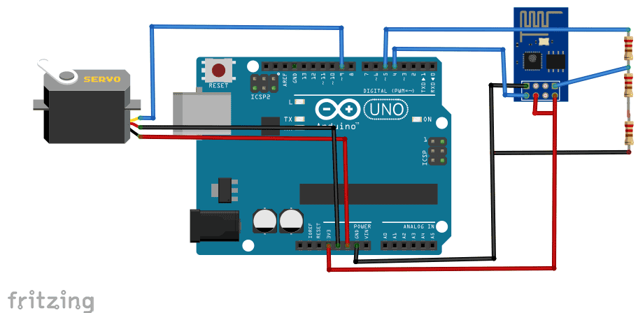 servo motor arduino connection