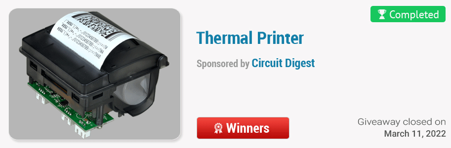 circuitdigest giveaways thermal printer