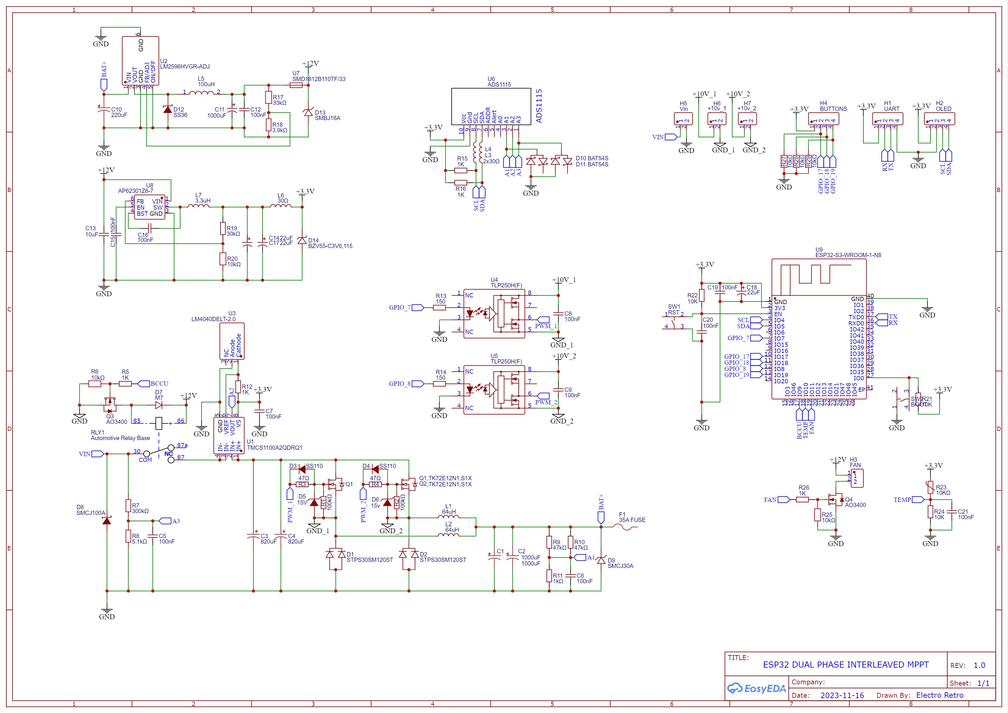 ESP32 based solar MPPT Circuit