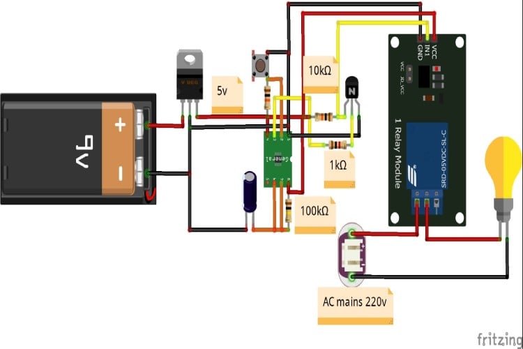 Build a Timer-Based Automatic Light Circuit with NE555 IC | DIY ...