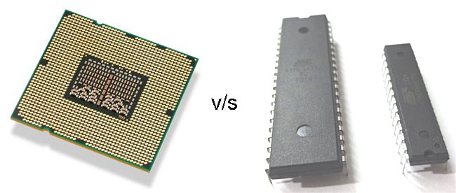 What is the difference between microprocessor and microcontroller?