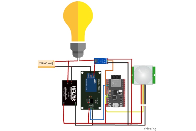 Circuit Diagram of Smart Energy Saving and Fault Detecion