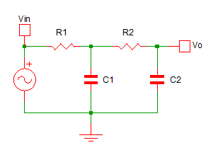 Second Order Low Pass Filter Circuit