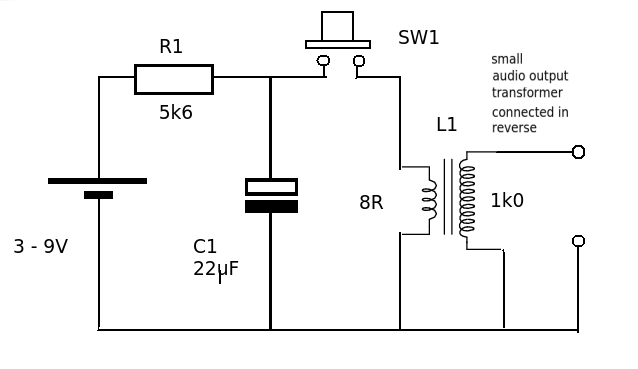 How to make a DIY shock pen or lighter or chewing gum ... flashlight schematic diagram 