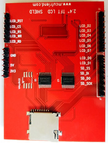 2.4 inch Arduino tft lcd shield pinouts