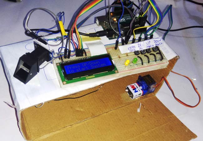 Arduino finger print sensor doorlock security system