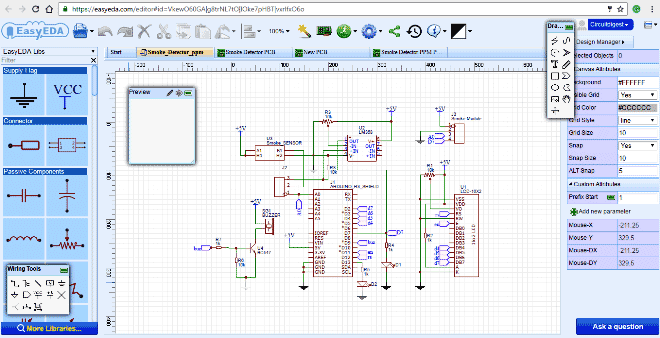 Arduino-smoke-detector-circuit-EasyEDA