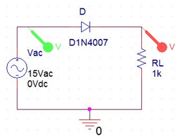 Capacitor Half Wave Rectifier