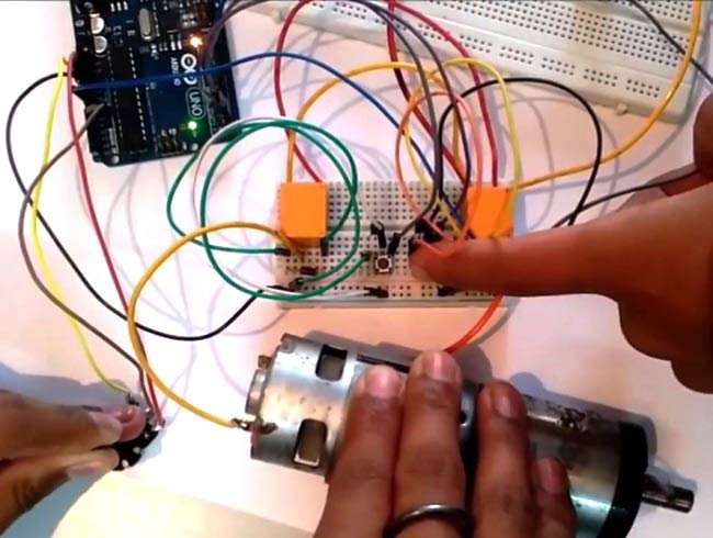 DC Motor Speed and Direction Control using arduino relay and mosfet
