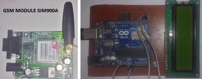GSM Arduino and LCD for wireless notice board