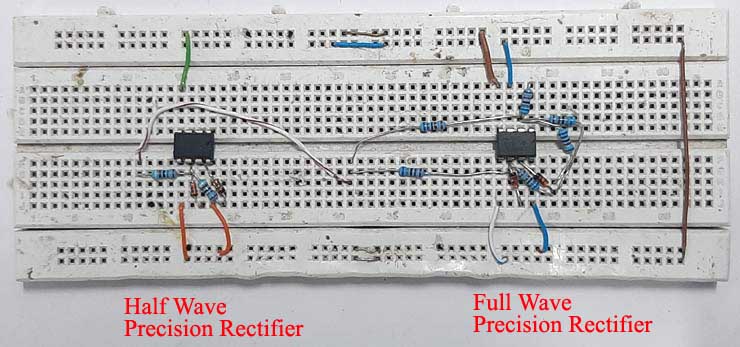 Half Wave and Full Wave Precision Rectifier circuit