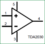 IC TDA2030 pin diagram