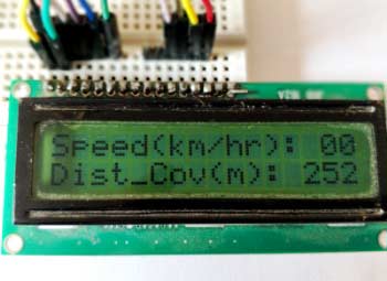 LCD speedometer and odometer circuit