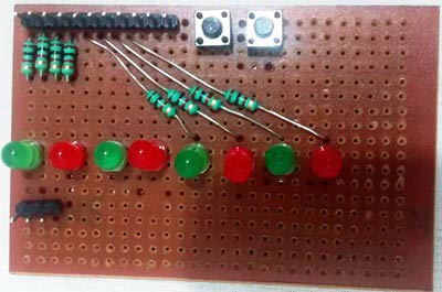 LED-perf-board-for-understanding-timers-in-PIC-microcontroller