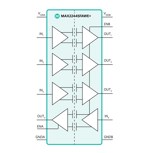 MAX22445 Block Diagram