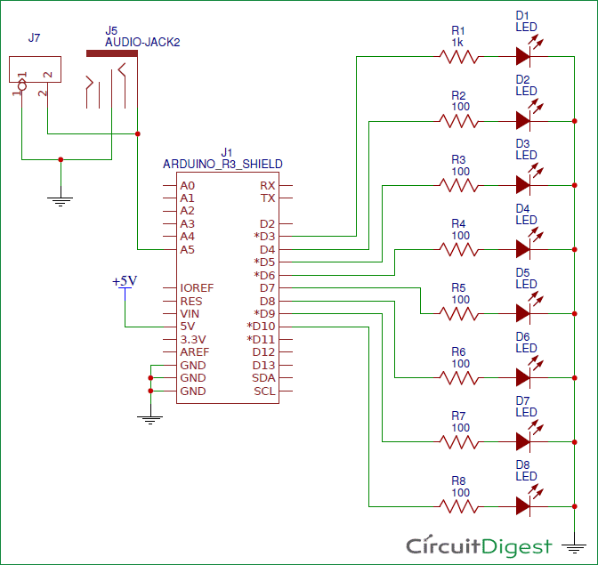 DIY LED VU Meter as Arduino Shield