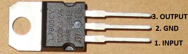 Voltage Regulator 7805 Pins