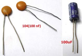 Ceramic and Electrolytic Capacitor