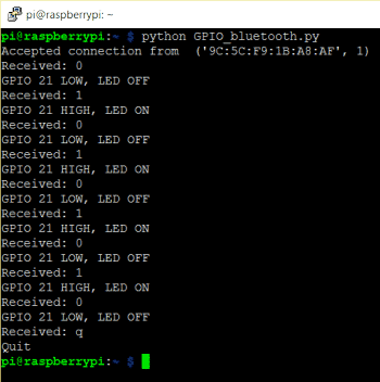 Управление raspberry pi со смартфона по bluetooth