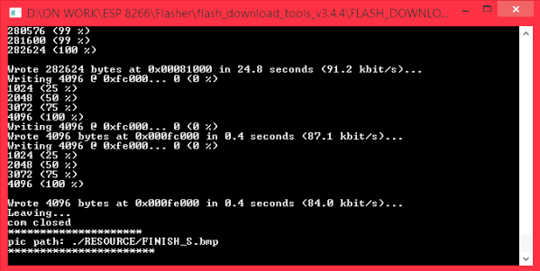 flashing-ESP8266-wifi-module-completed