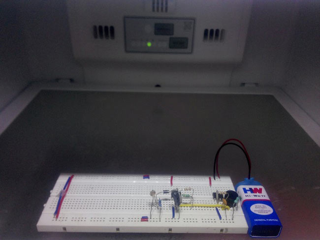 fridge door alarm circuit using 555 timer IC and LDR