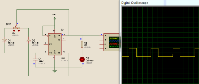 555 Timer PWM Generator Circuit Diagram