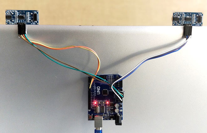 ควบคุมคอมพิวเตอร์โดยใช้ Arduino และอัลตราโซนิค