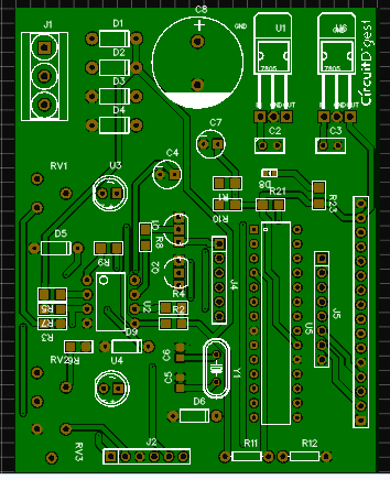 high low voltage detector PCB using PIC microcontroller photo view