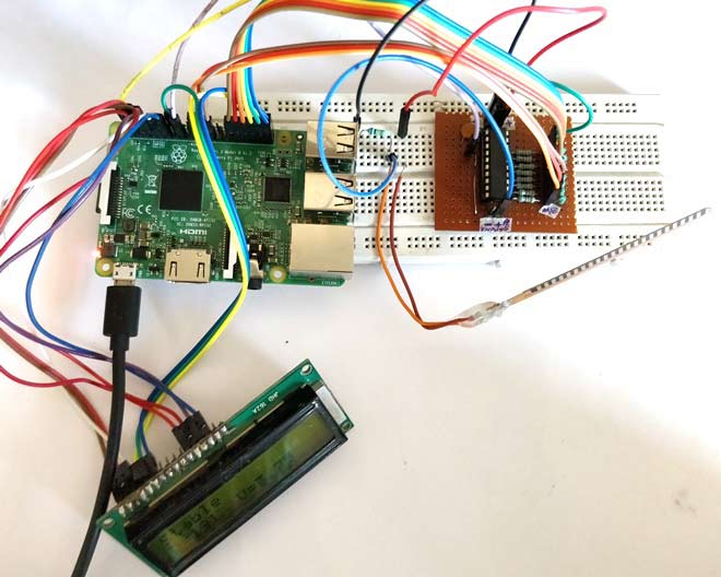 interfacing flex sensor with raspberry pi using ADC