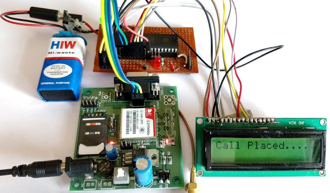 making and receiving calls using GSM and PIC microcontroller