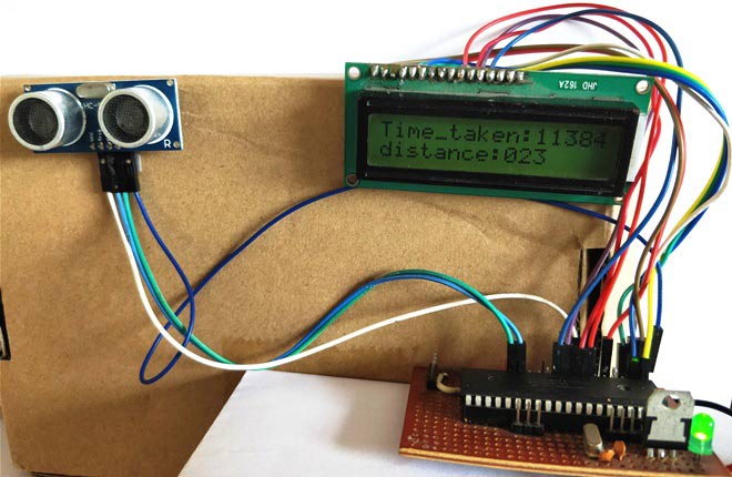 measuring distance using ultrasonic sensor and pic microcontroller