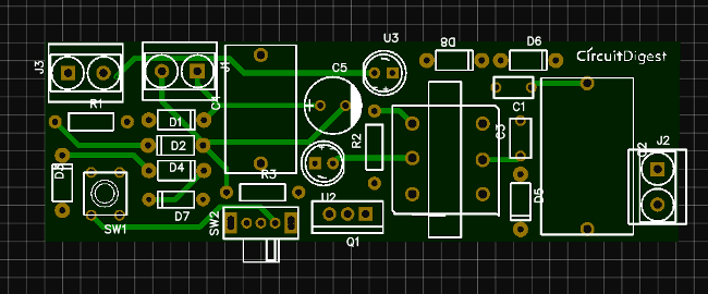 DIY Stun Gun Circuit Diagram on PCB