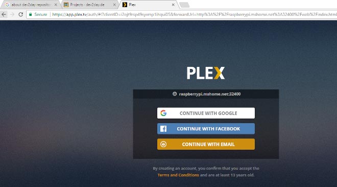 plex server website