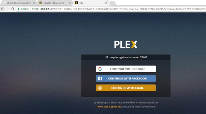 how to set up plex media server on raspberry pi 3