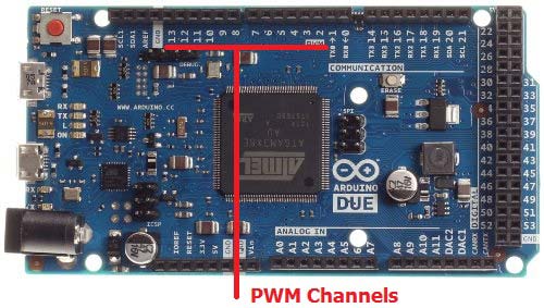 arduino pwm pin 11 varspeedservo