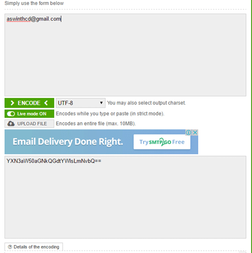 smtp2go encoding