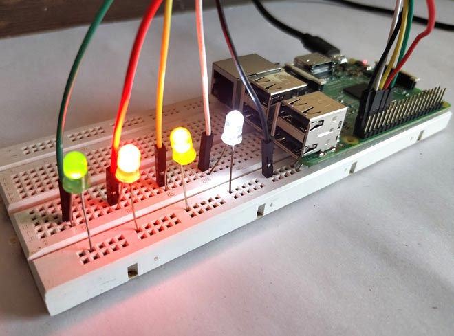 toggle LEDs with raspberry using telegram android app