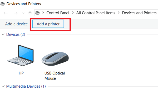 Adding printer to windows PC