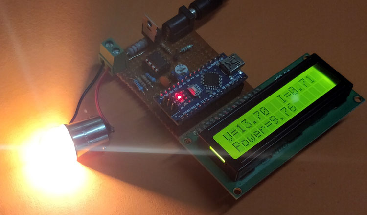 Arduino Wattmeter in action