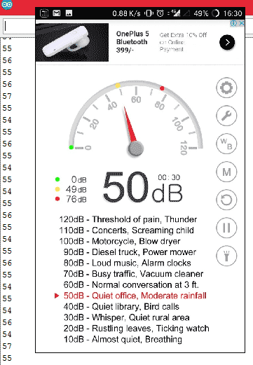 decibel meter scale