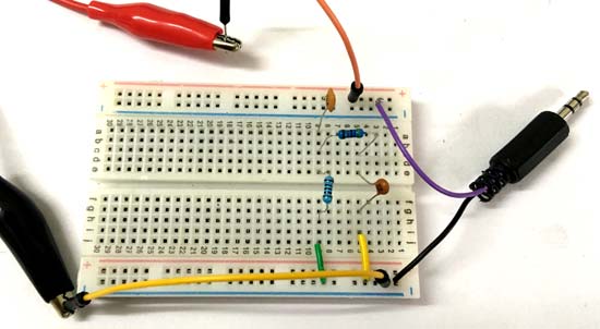 Hardware del circuito del filtro pasa banda