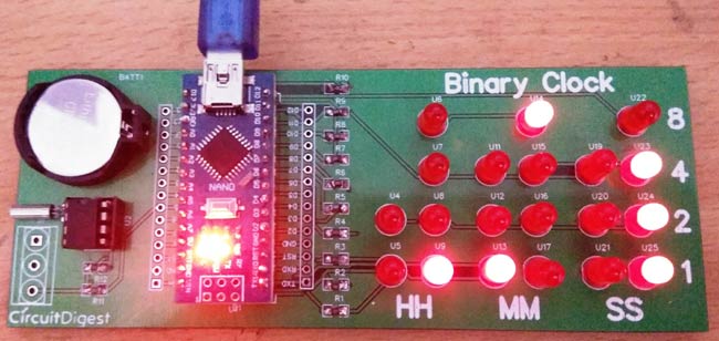 Binary Clock in action