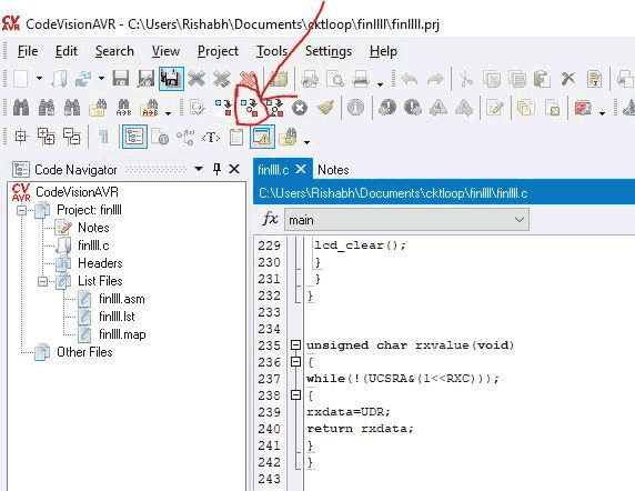 codevisionavr commands