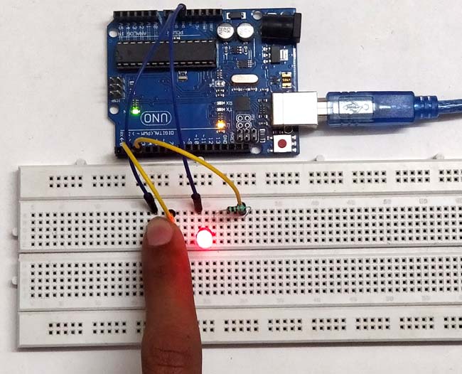 arduino rgb led color selector push button